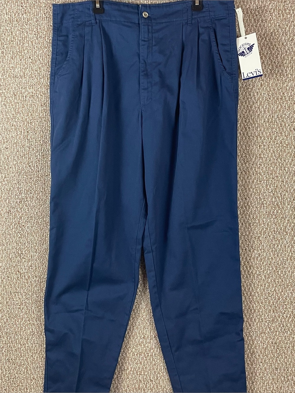 VTG 80s Levis Dockers Pants 22W Blue High Rise USA 80s Mom Deadstock USA D94